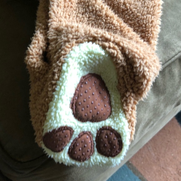 Rubie’s Fluffy Fleece Footie Hat Bodysuit Bear Kid - Picture 9 of 13